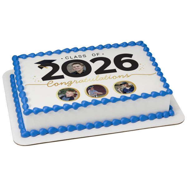 2026 Graduate Multi-Photo PhotoCake® Edible Image® Frame