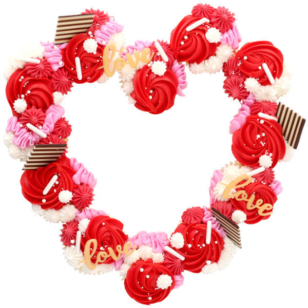Gold Love Cupcake Layon