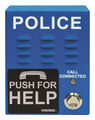 1600A Series ADA Compliant Emergency Police Phone Steel Built-in Dialer Voice Announcer Blue 5.25 H x 4 W x 2 in. D