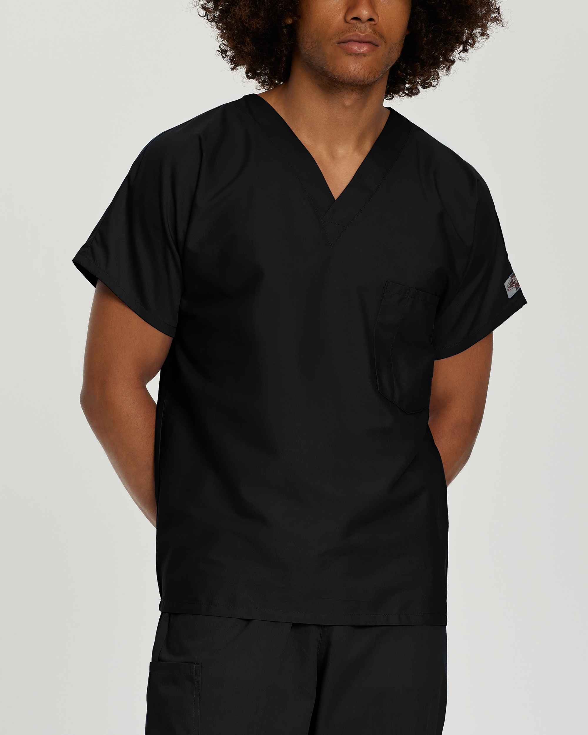 Landau Scrub Zone Unisex 1-Pocket V-Neck Scrub Top-Landau