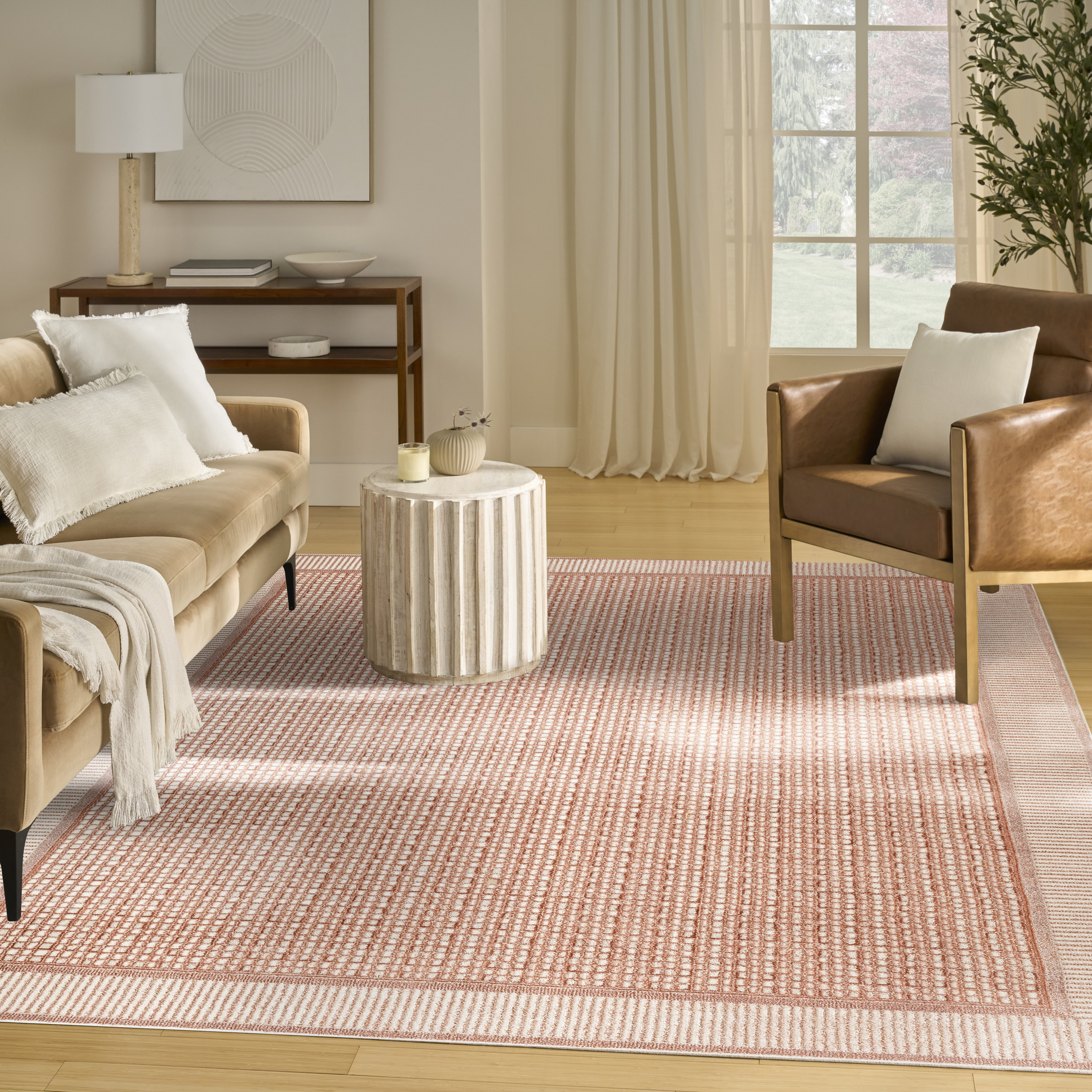 Nourison Nordic 8' x 10' Brick Ivory Modern Indoor Rug