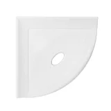 Retrofit Bath Accessoires Matte Bright White Flatback 5″ Corner Soap Dish