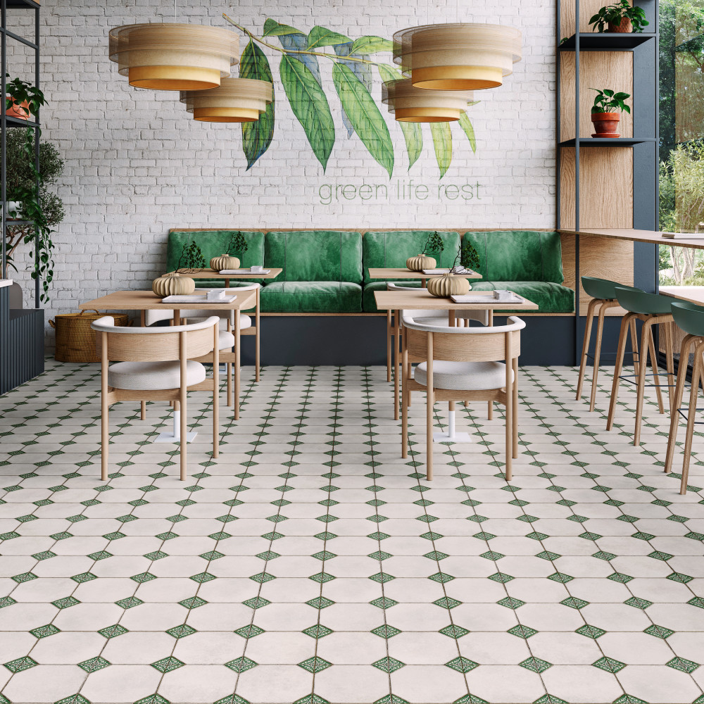Englishtown Garden 12-7/8 in. x 12-7/8 in. Porcelain Floor and Wall Tile