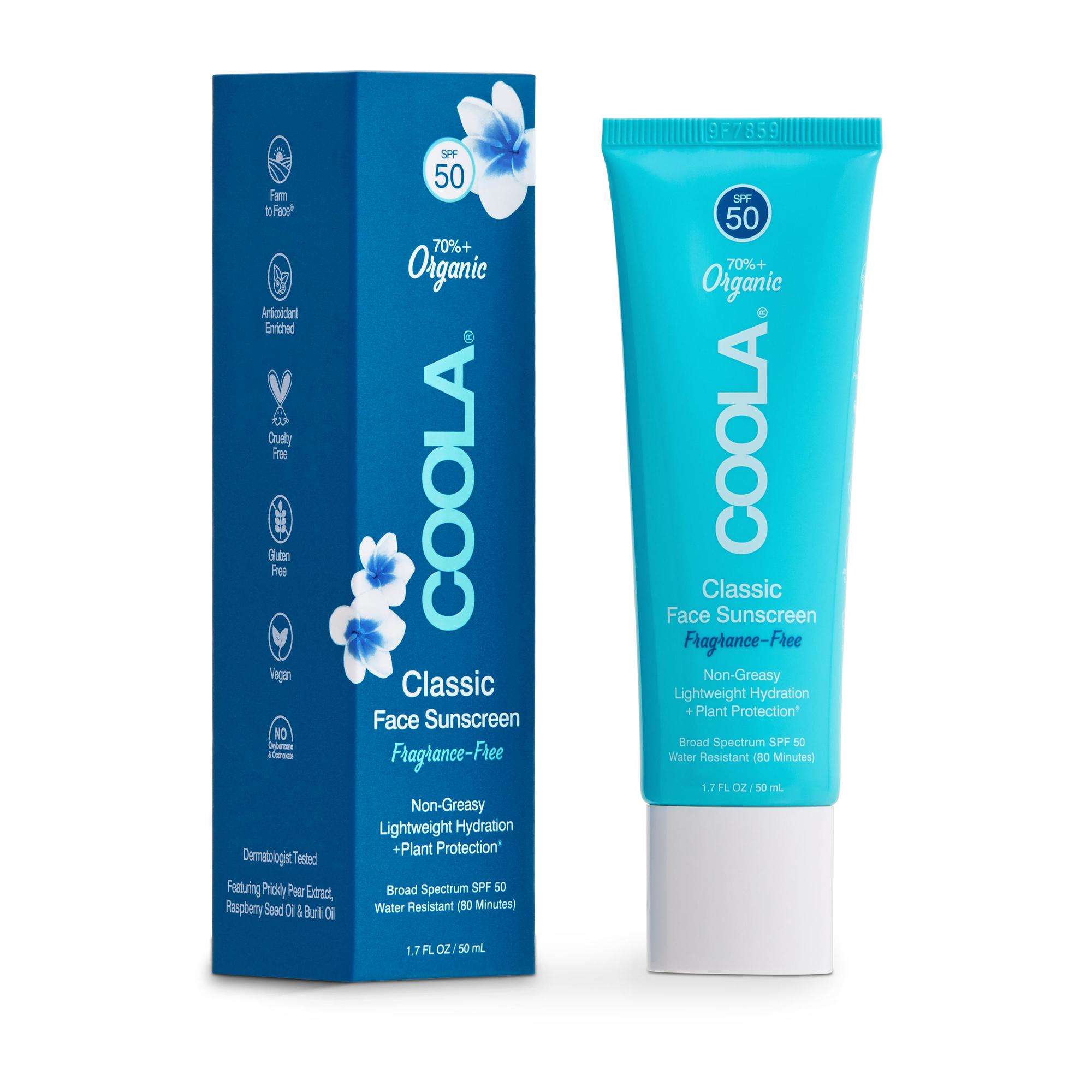 Coola® Classic Body Sunscreen Lotion SPF 50 Fragrance Free, 1.7-ounce Tube