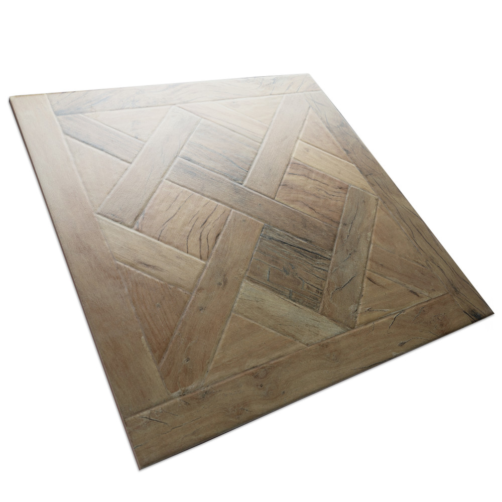Kings Forest Lattice Natural 17-5/8 in. x 17-5/8 in. Ceramic Floor and Wall Tile