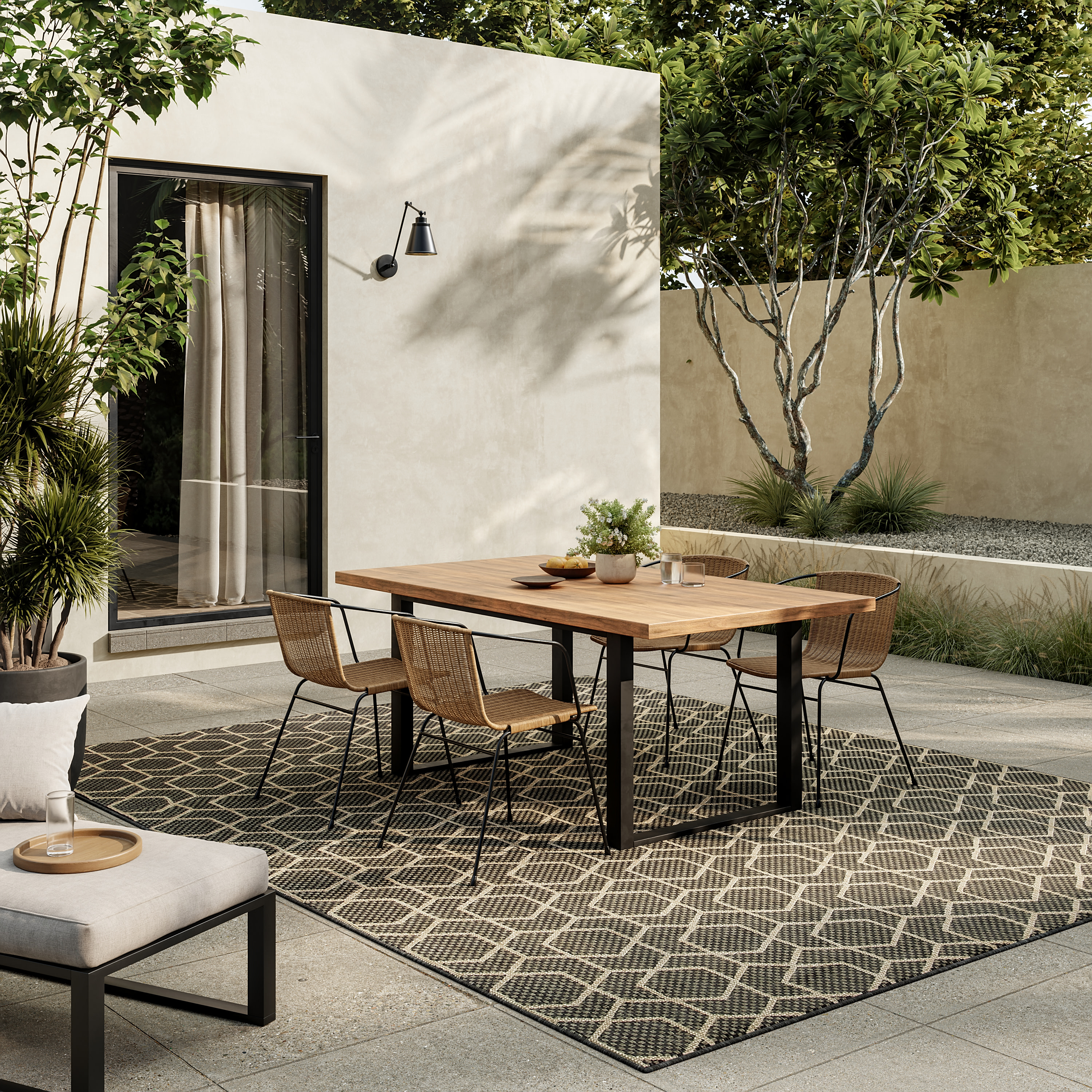 Nourison Horizon Indoor/Outdoor 9' x 12' Charcoal Modern Rug