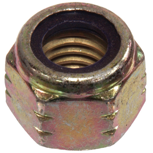 Zinc Hardened Nylon Insert Grade C SAE Fine Stop Nut 1