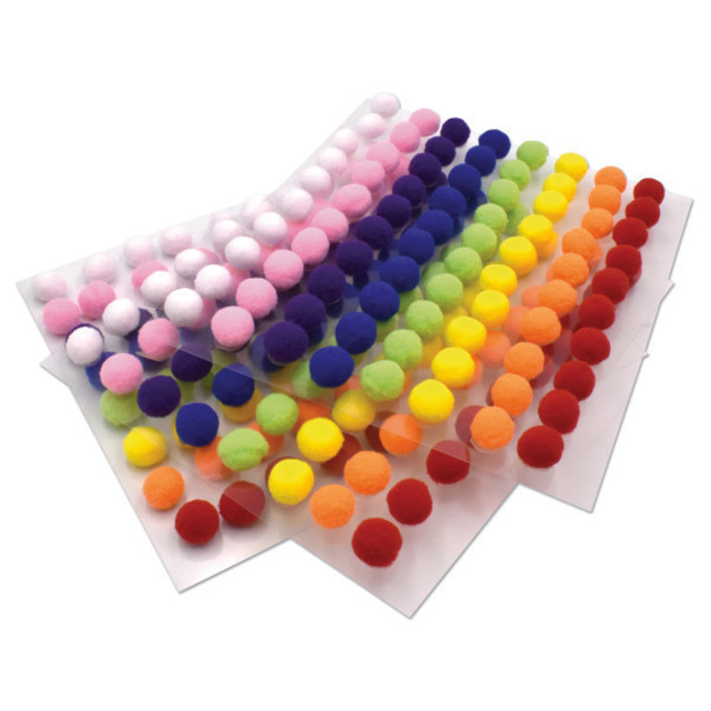 Peel n Stick Pom Pons, Pack of 240