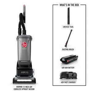 HOVCH91600V, Hoover Commercial, HVRPWR, 40V Brushless with Tool Kit, 12", Upright - Dual Motor Vacuum