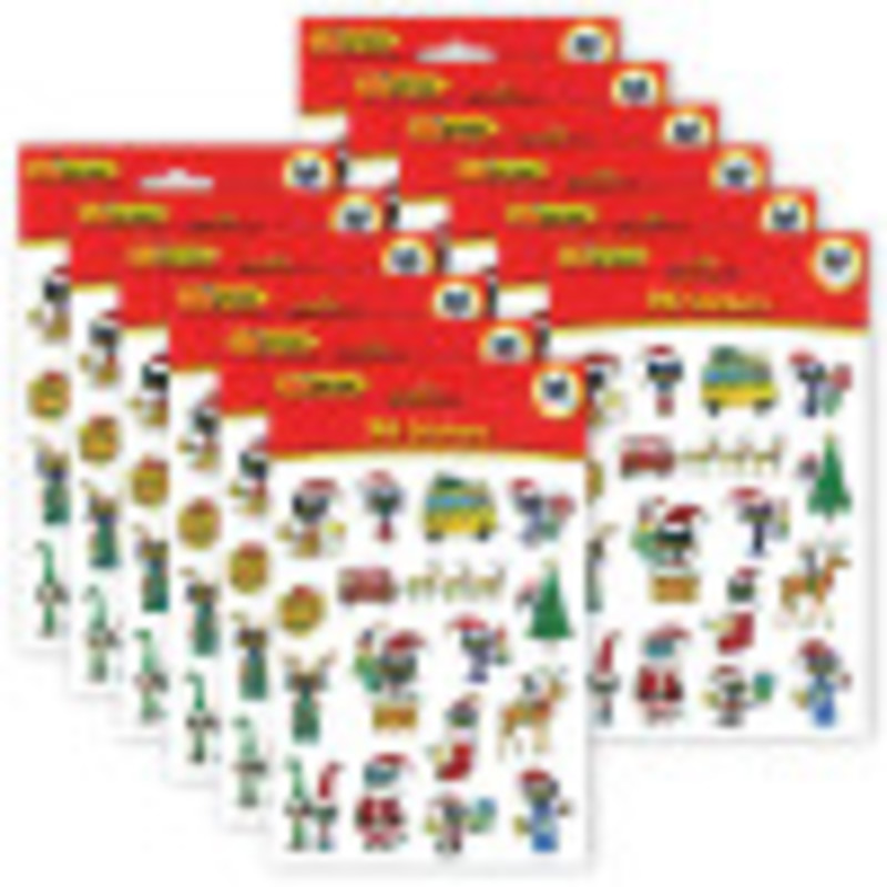 Pete the Cat® Christmas Stickers, 120 Per Pack, 12 Packs