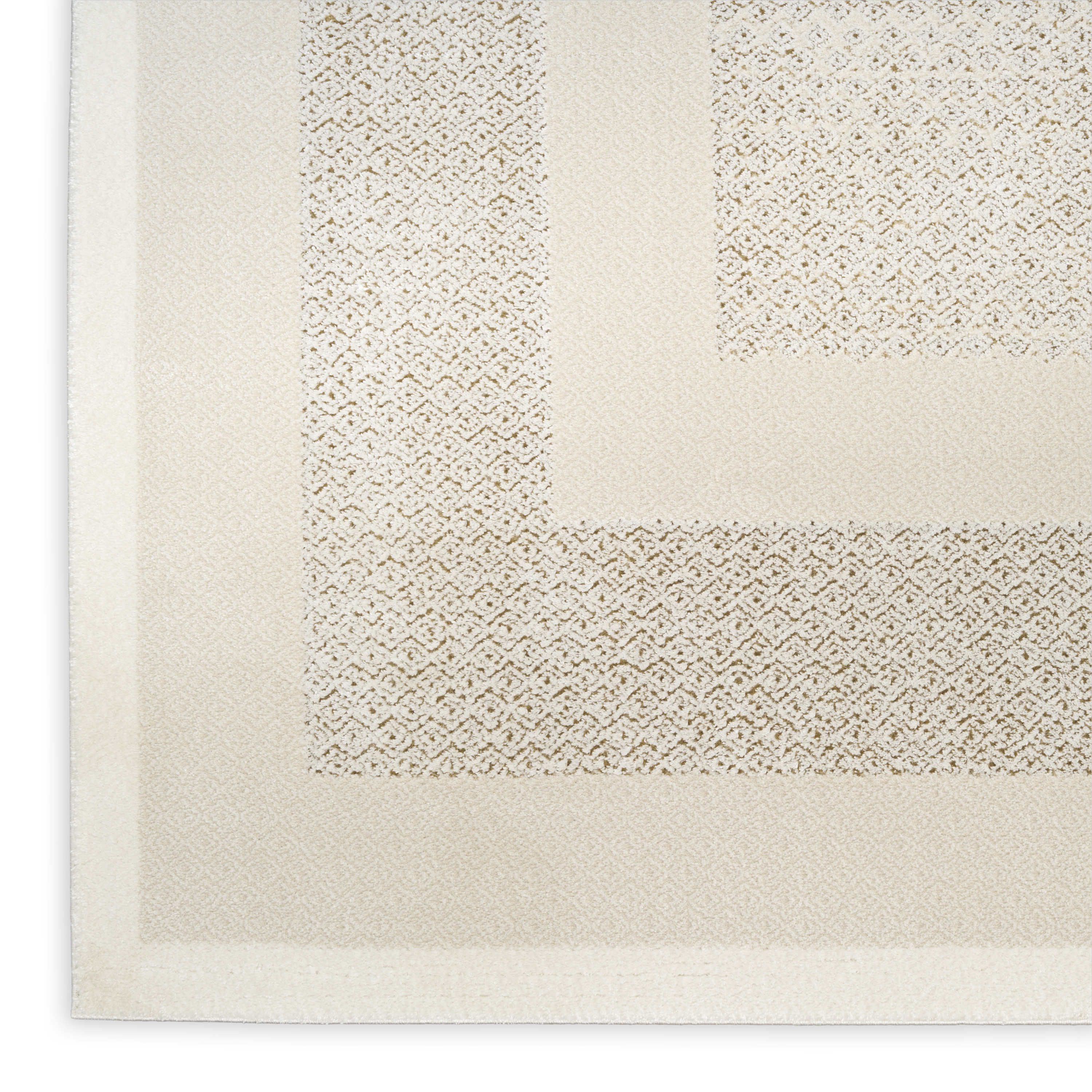 DKNY Grand Street 6' x 9' Ivory Taupe Modern Indoor Rug