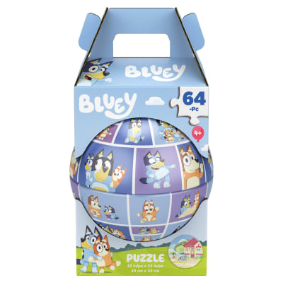 Spin Master Games, Bluey, 64-Piece Puzzle Sphere, Round Puzzle, Puzzles for Preschoolers, Bluey Puzzle, Ages 4+