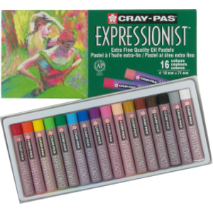 Cray-Pas Expressionist Oil Pastels, Assorted Colors, 16-Piece Set