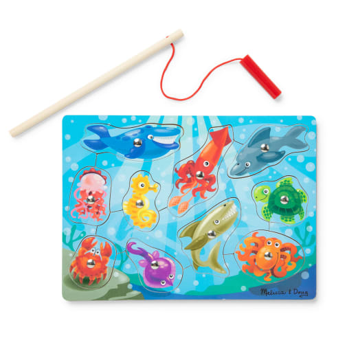 Melissa & Doug Magnetic Wooden Fishing Game