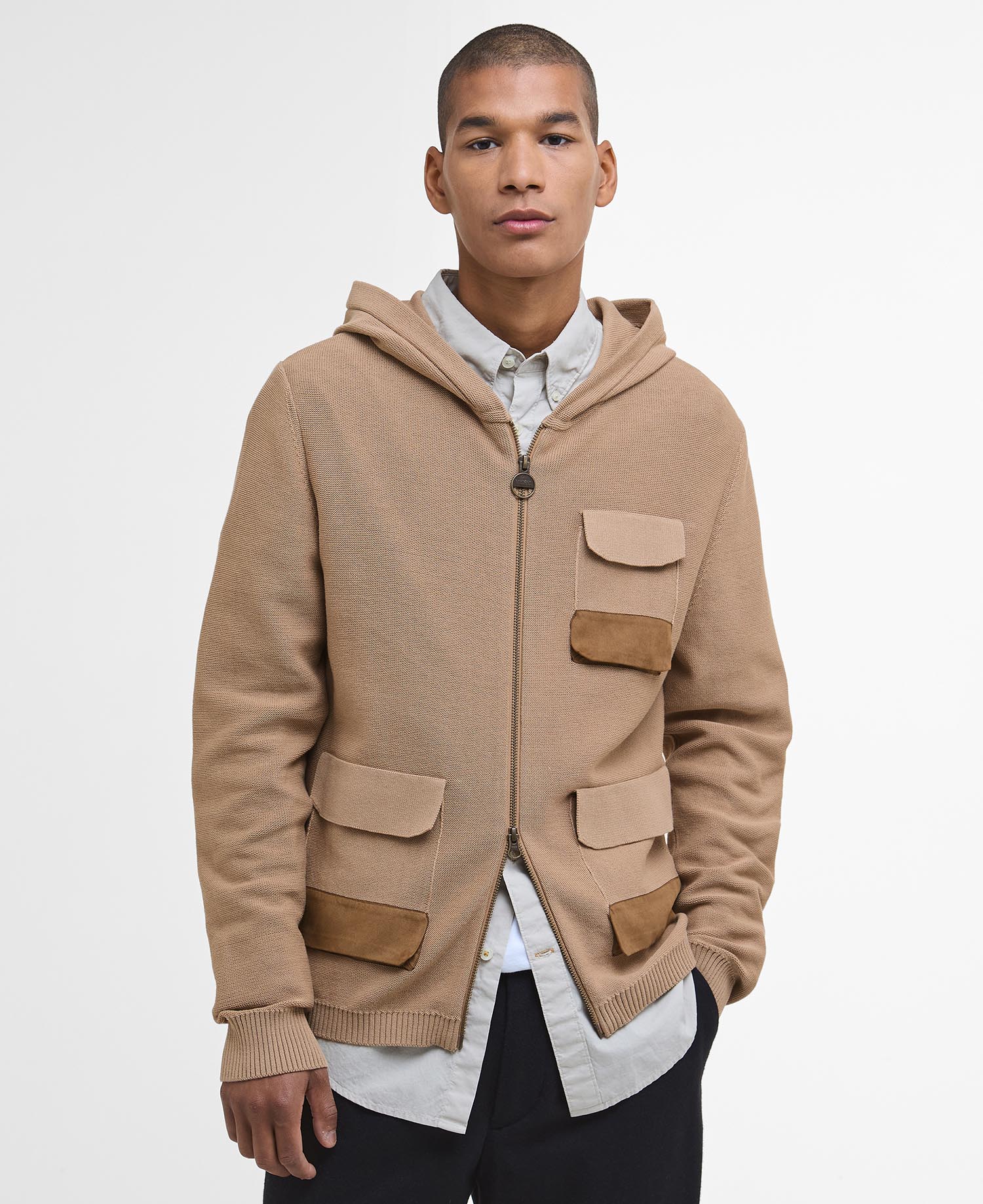 Barbour x TO KI TO Multi-Pocket Knitted Hoodie image number 0