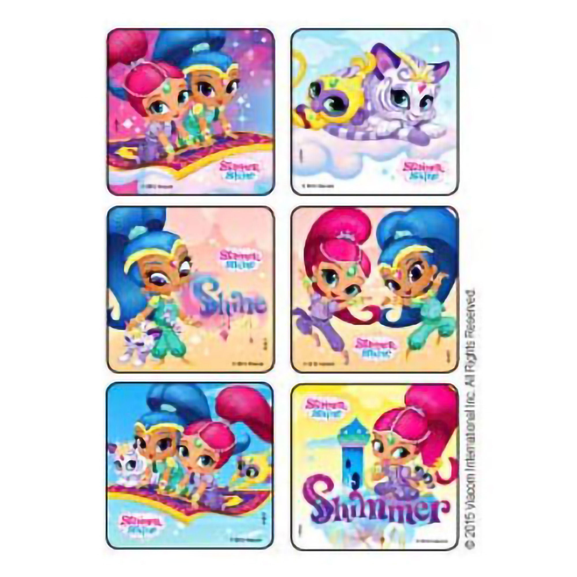 Sticker Kids Love Stickers® 75 per Pack Shimmer Shine 2-1/2 X 2-1/2 Inch