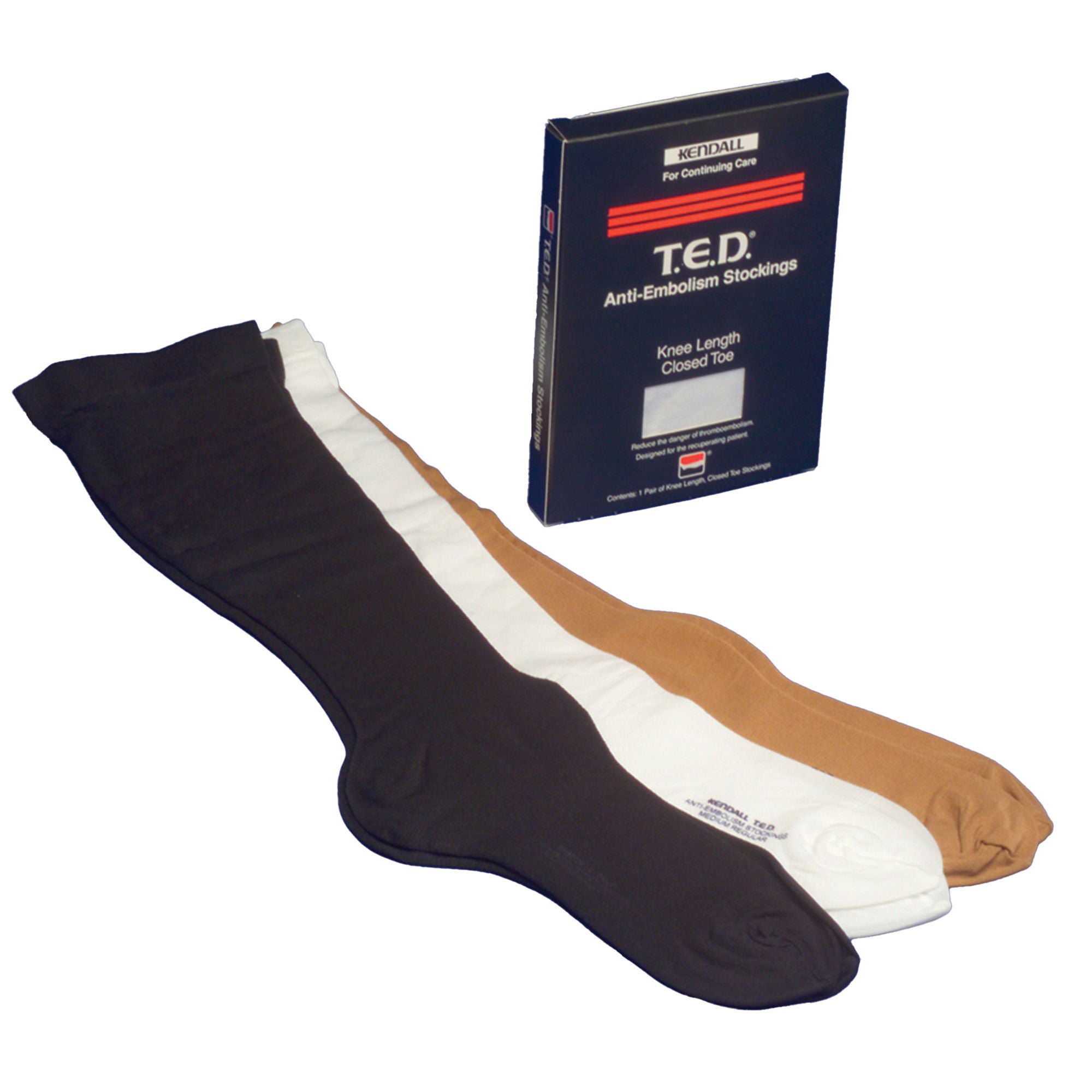 T.E.D.™ Knee High Anti-embolism Stockings, Large / Regular, White