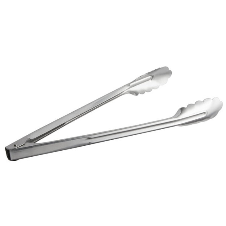 12-inch economy stainless steel utility tongs