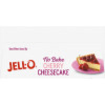 Jell-O No Bake Cherry Cheesecake Dessert Kit Cherry Topping, Filling Mix & Crust Mix, 17.8 oz Box