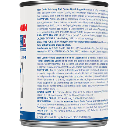 Royal Canin Veterinary Diet Canine Renal Support D Canned Dog Food