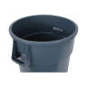 Boardwalk, 44 gal, Plastic, Gray, Round, Receptacle