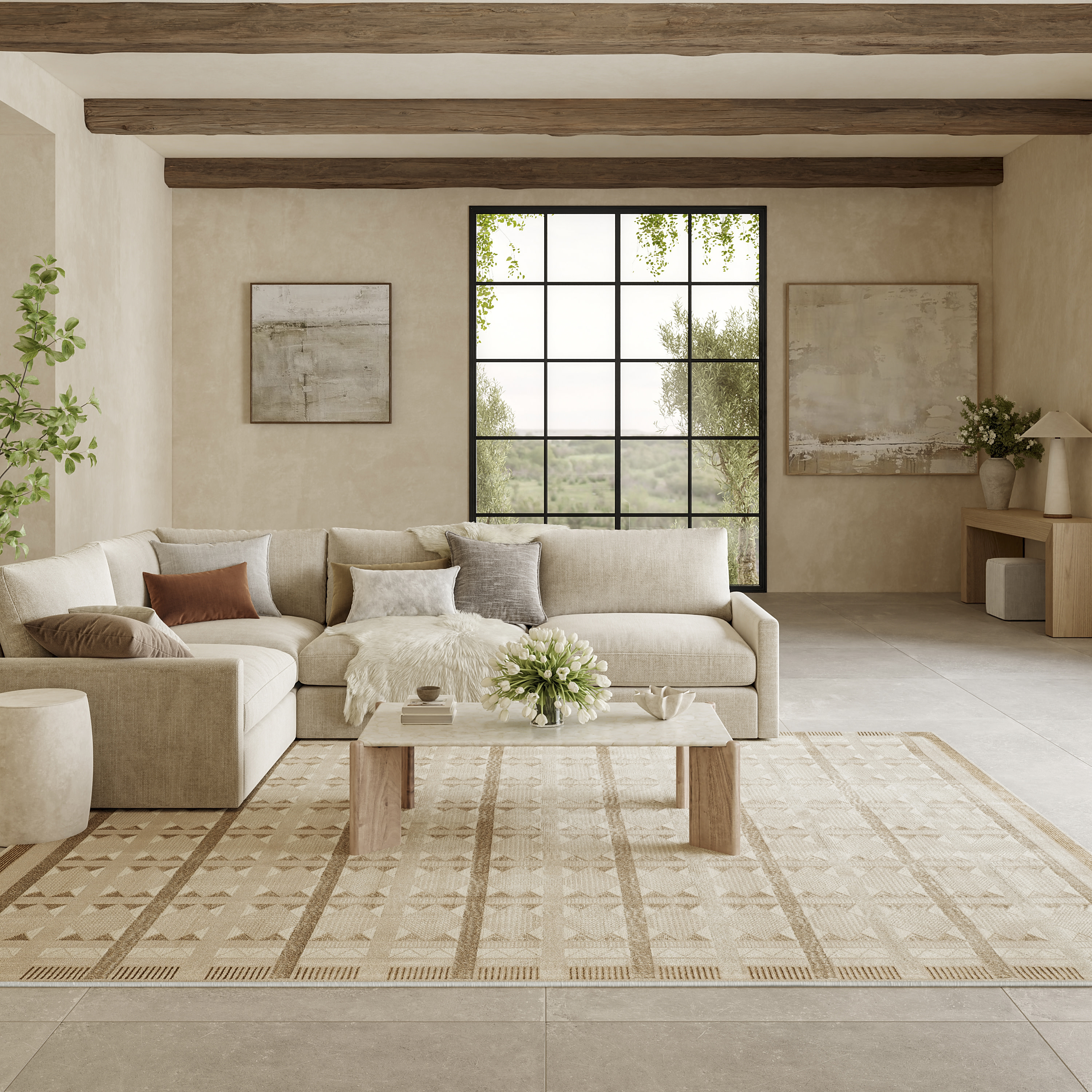 Nourison Nordic 8' x 10' Taupe Modern Indoor Rug