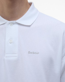Hexham Oversized Polo Shirt Classic White