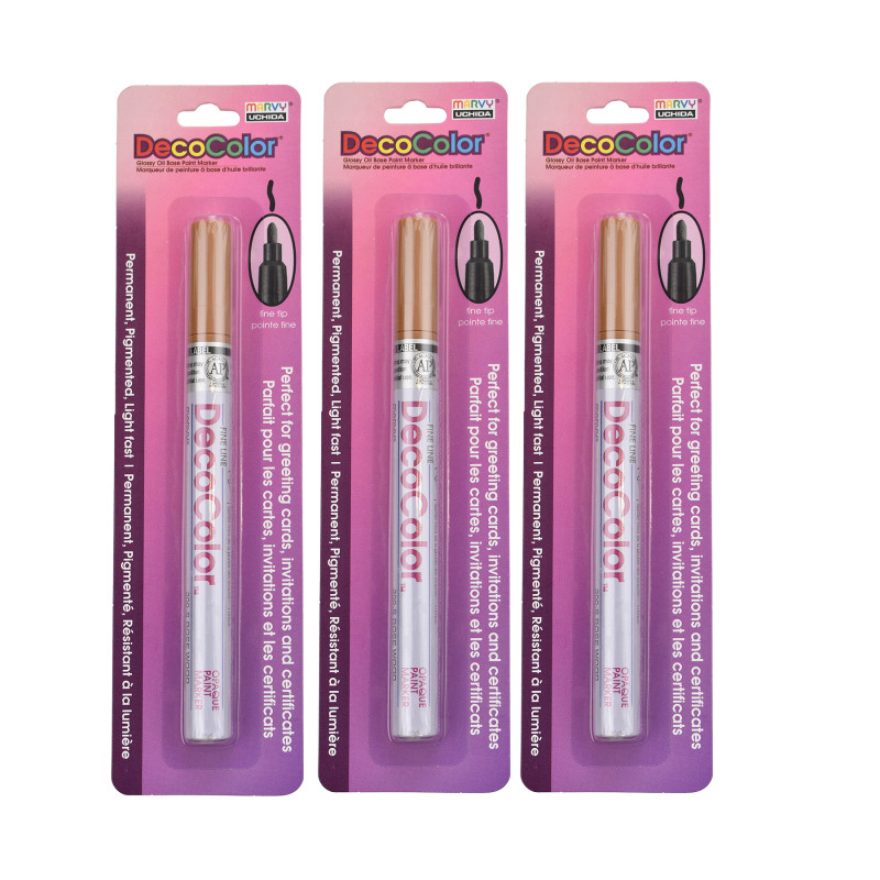 DecoColor® Paint Marker, Fine Tip, 200-S, Rosewood #30, Set of 3