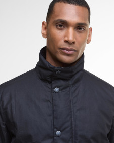 Wachsjacke Modern Border Navy