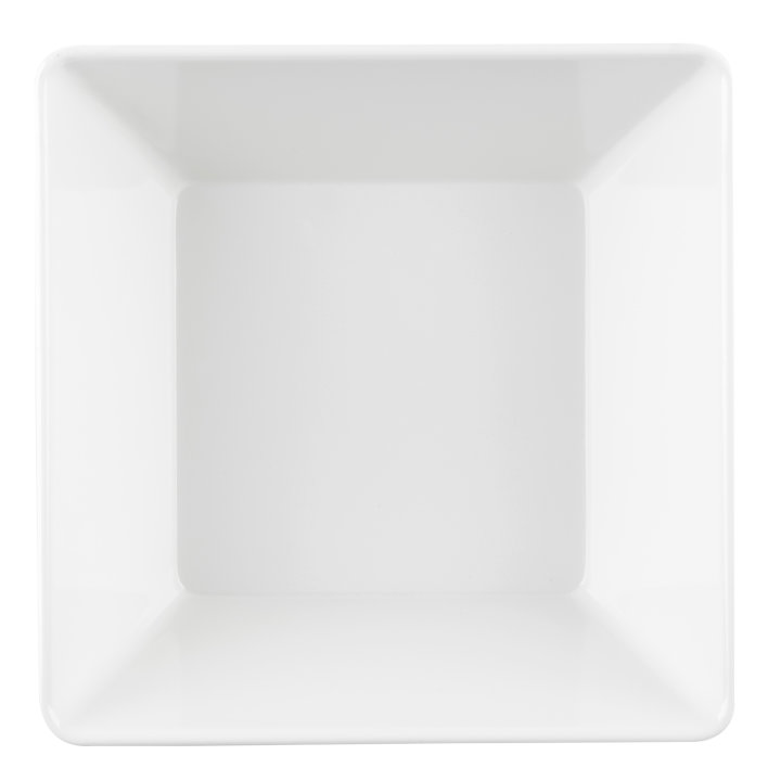 Medium square melamine cubic display bowl in red