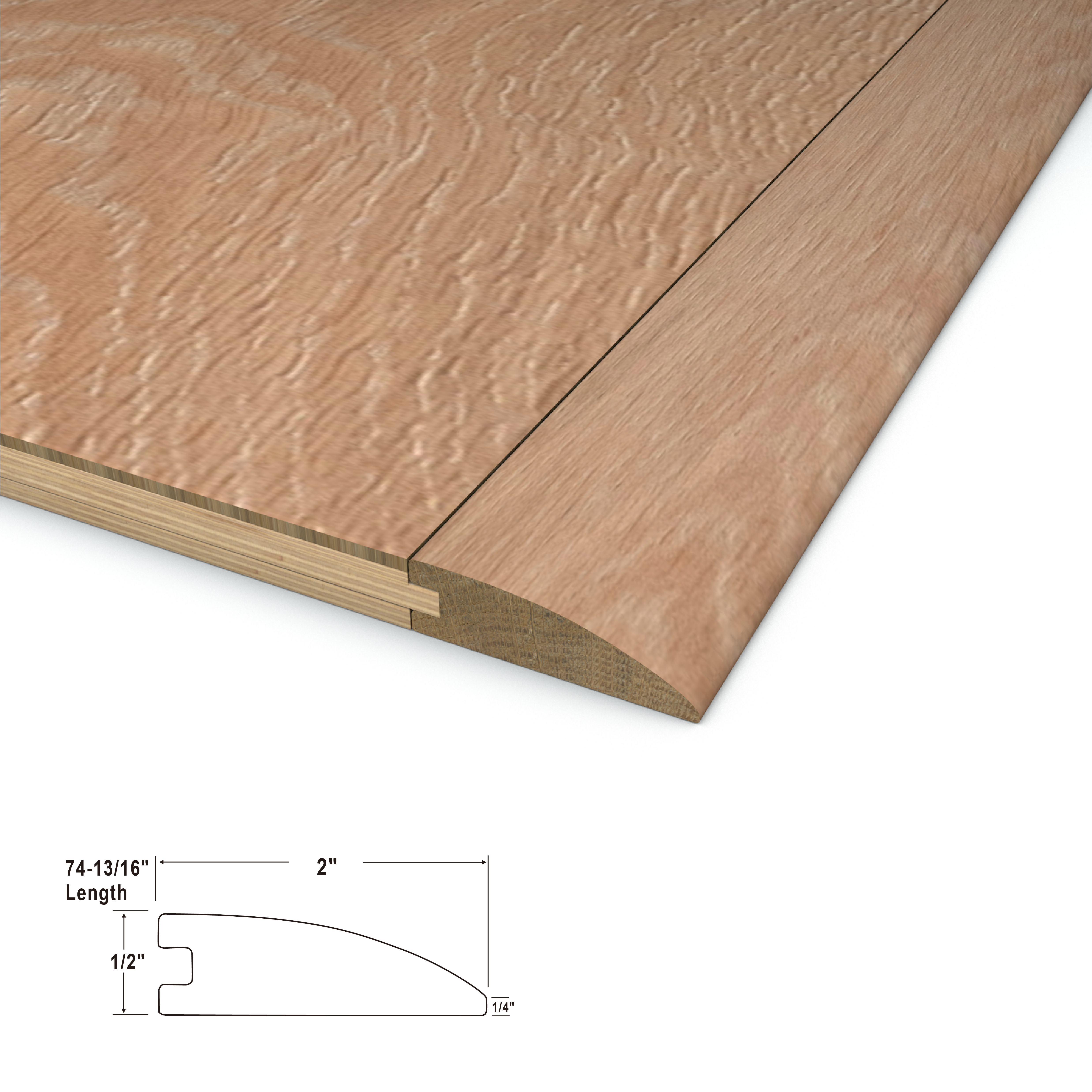 Semillon Surf Cali Hardwoods Reducer Flush view 3