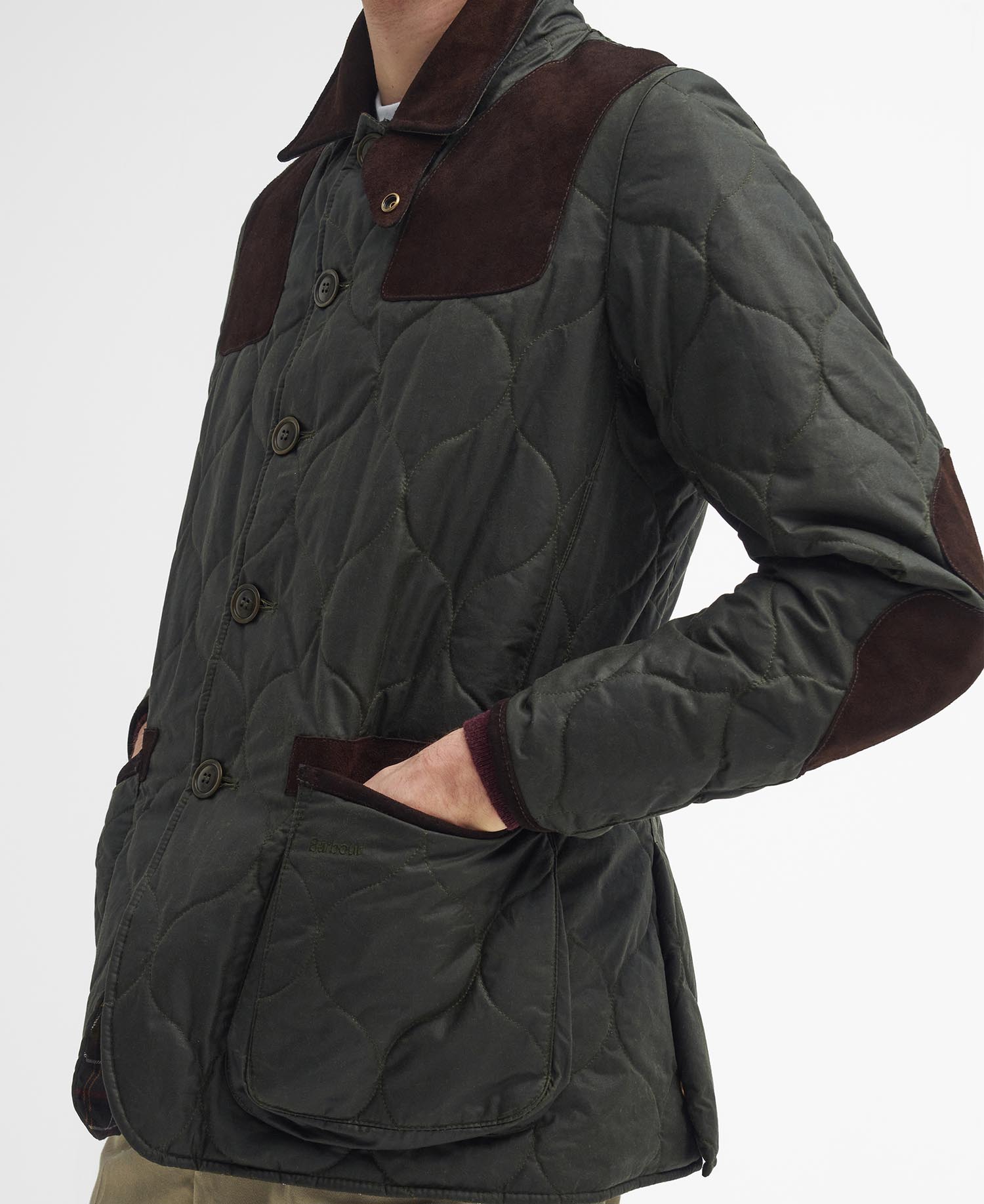 Barbour x TO KI TO Sporting Quilted Waxed Jacket image number 5