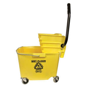 Impact, White® Premium Combo, 35qt, Mop Bucket w/ Sidepress Wringer, Yellow