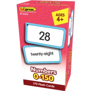 Numbers 0-150 Flash Cards