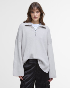 Franchesca Half-Zip Jumper Silver Cloud