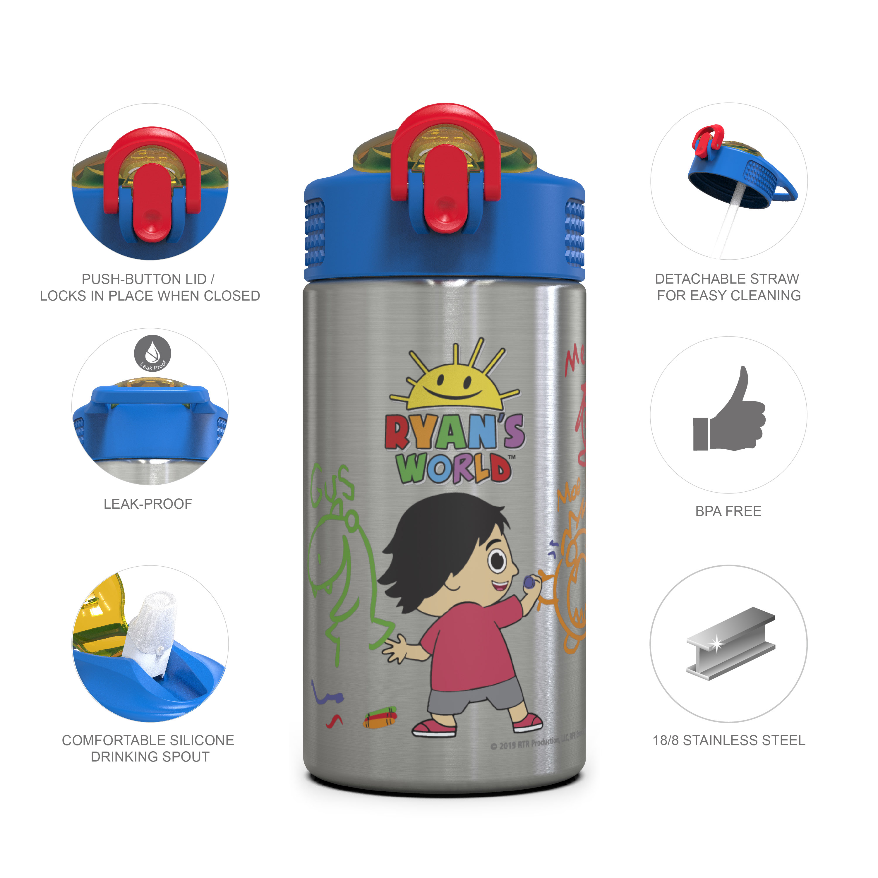 Ryan’s World 15.5 ounce Water Bottle, Ryan and Friends slideshow image 7 Ryan’s World 15.5 ounce Water Bottle, Ryan and Friends slideshow image 7