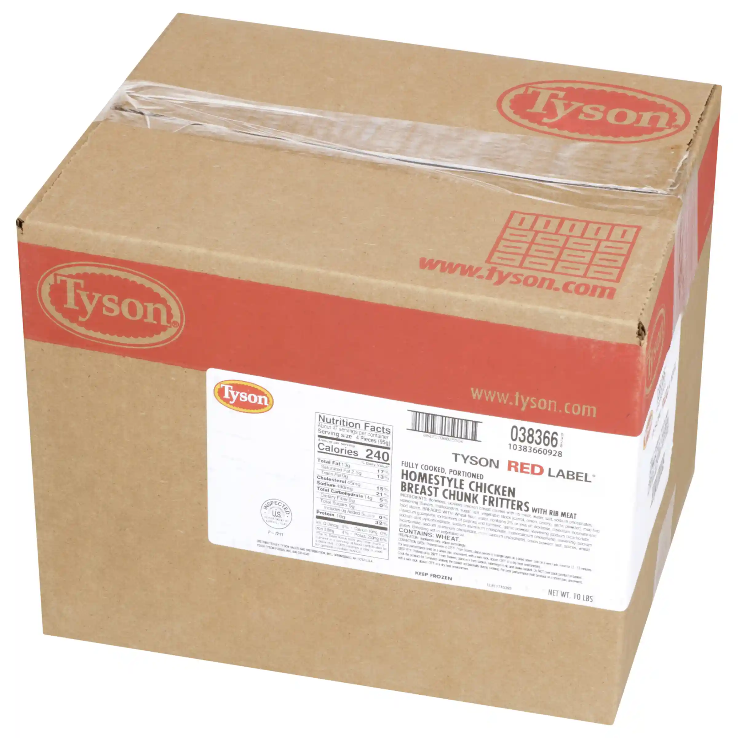 Tyson Red Label® Fully Cooked Homestyle Select Cut Chicken Breast Chunk Fritters_image_5