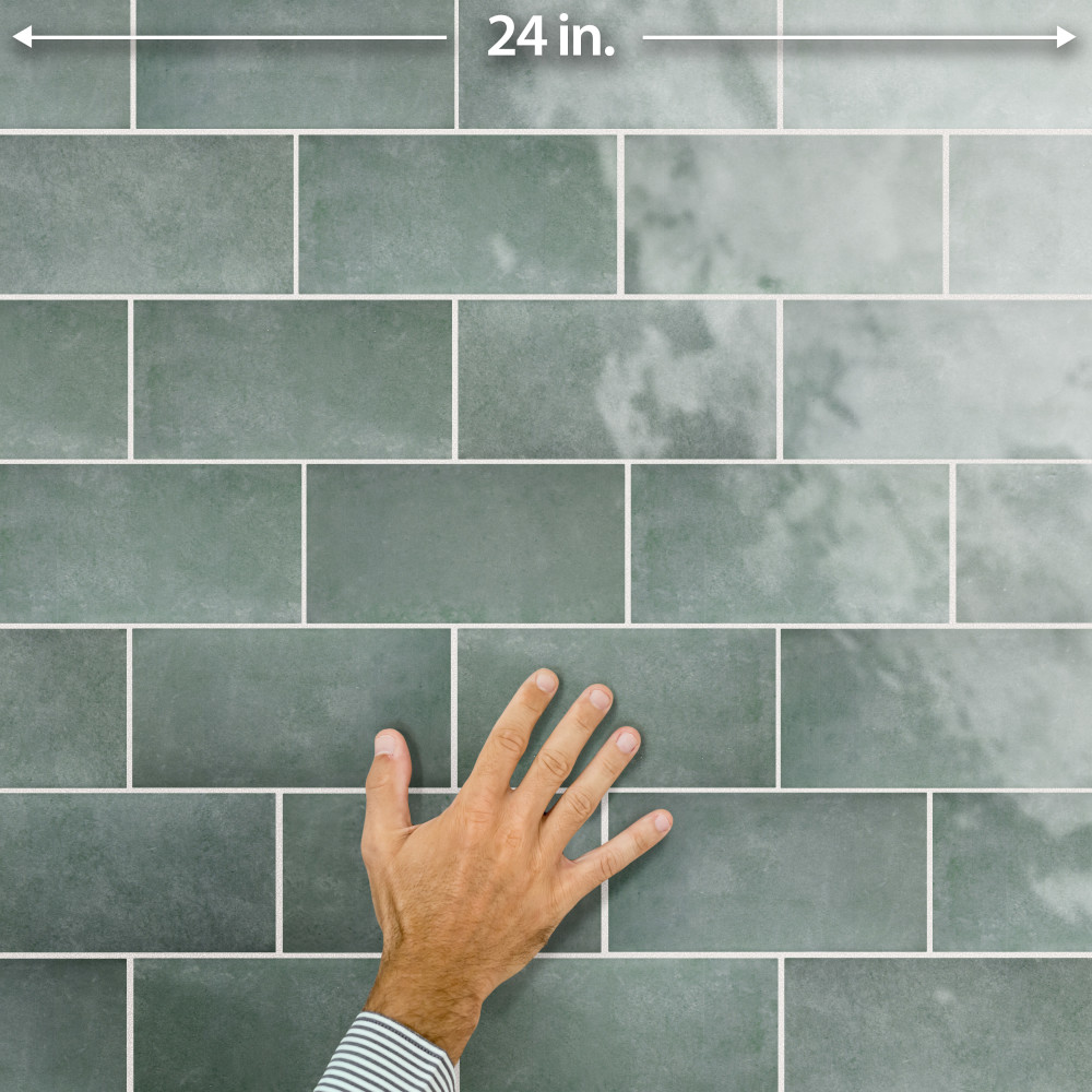 Camden Emerald 4 in. x 8 in. Ceramic Wall Tile