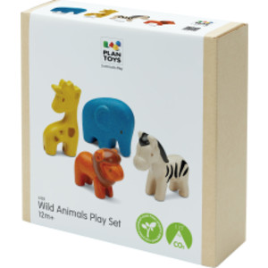 Wooden Wild Animals Playset