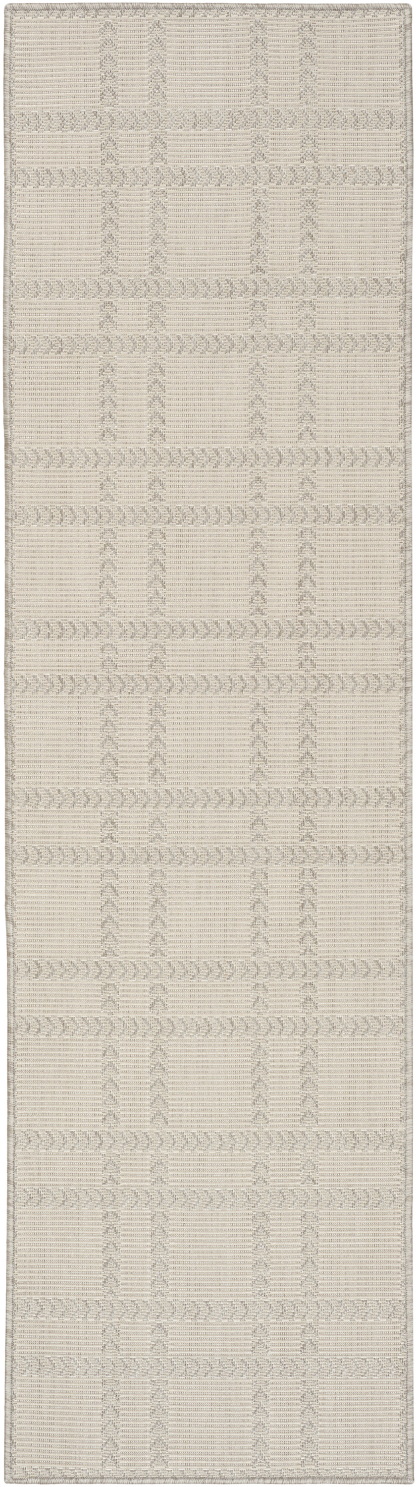 Nourison Horizon Indoor/Outdoor 2'2" x 8' Grey Modern Rug