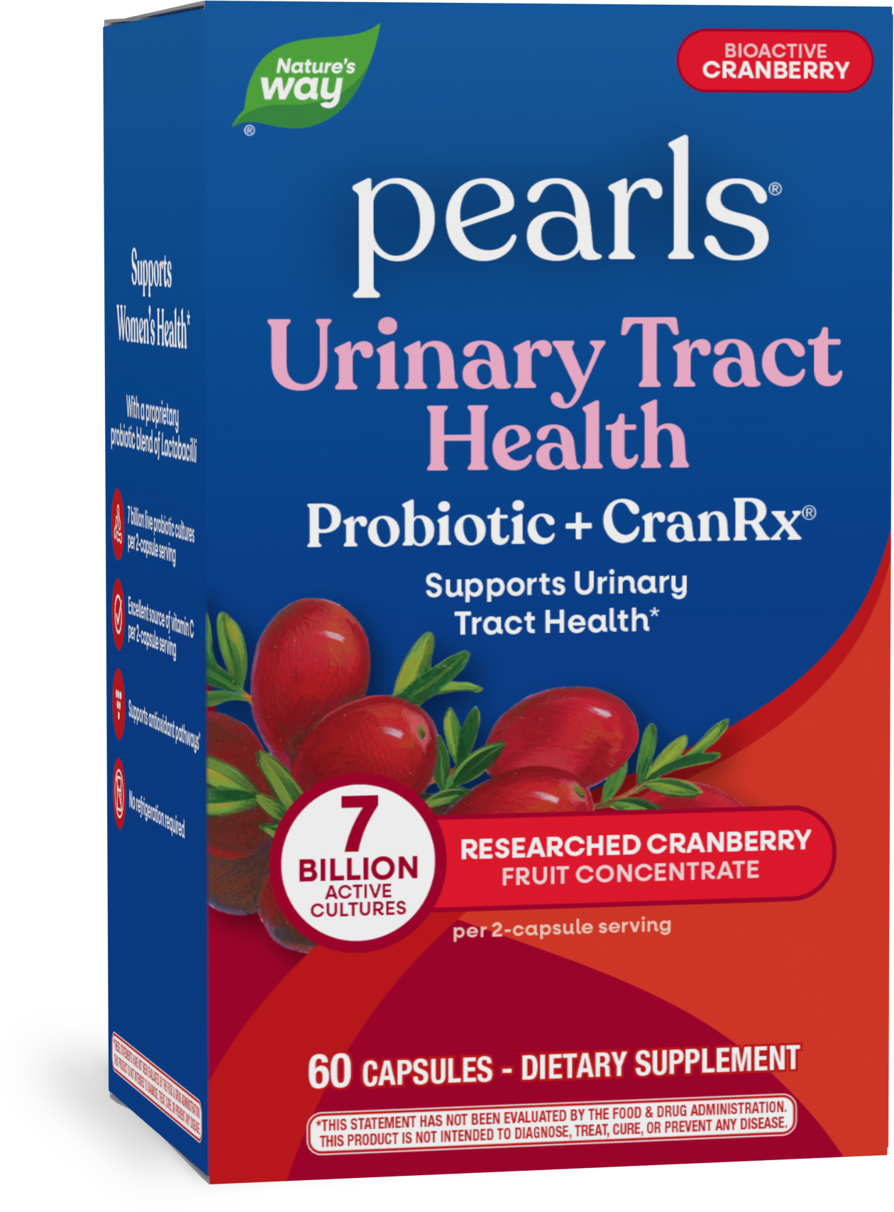 Pearls® Urinary Tract Health Probiotic + CranRx®, 60 capsules