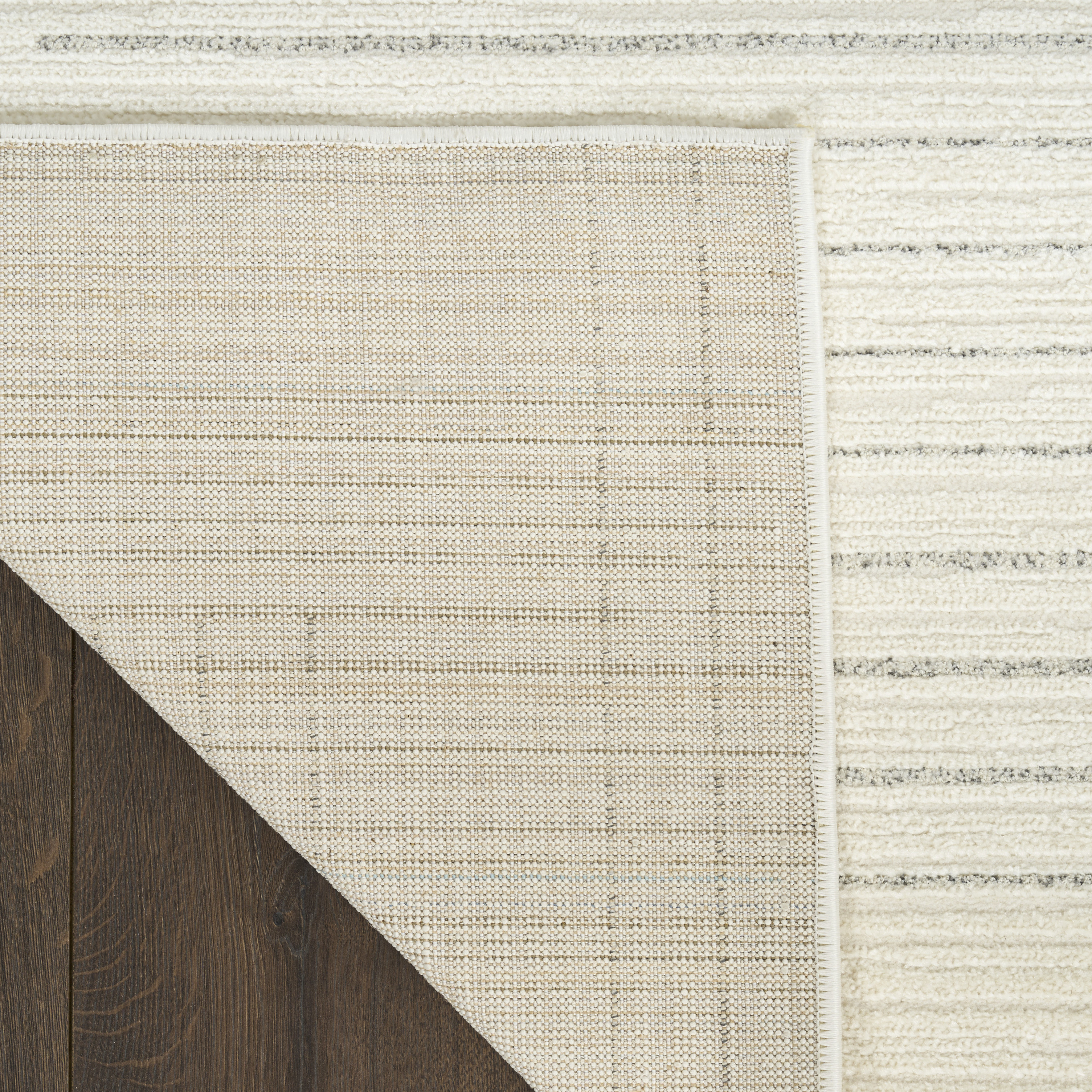 Nourison Ivory Hues 5'3" x 7'3" Ivory Grey Modern Indoor Rug