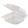 Dart, ClearSeal® Hinged-Lid Plastic Containers, 8.3 x 8.3 x 3, Clear