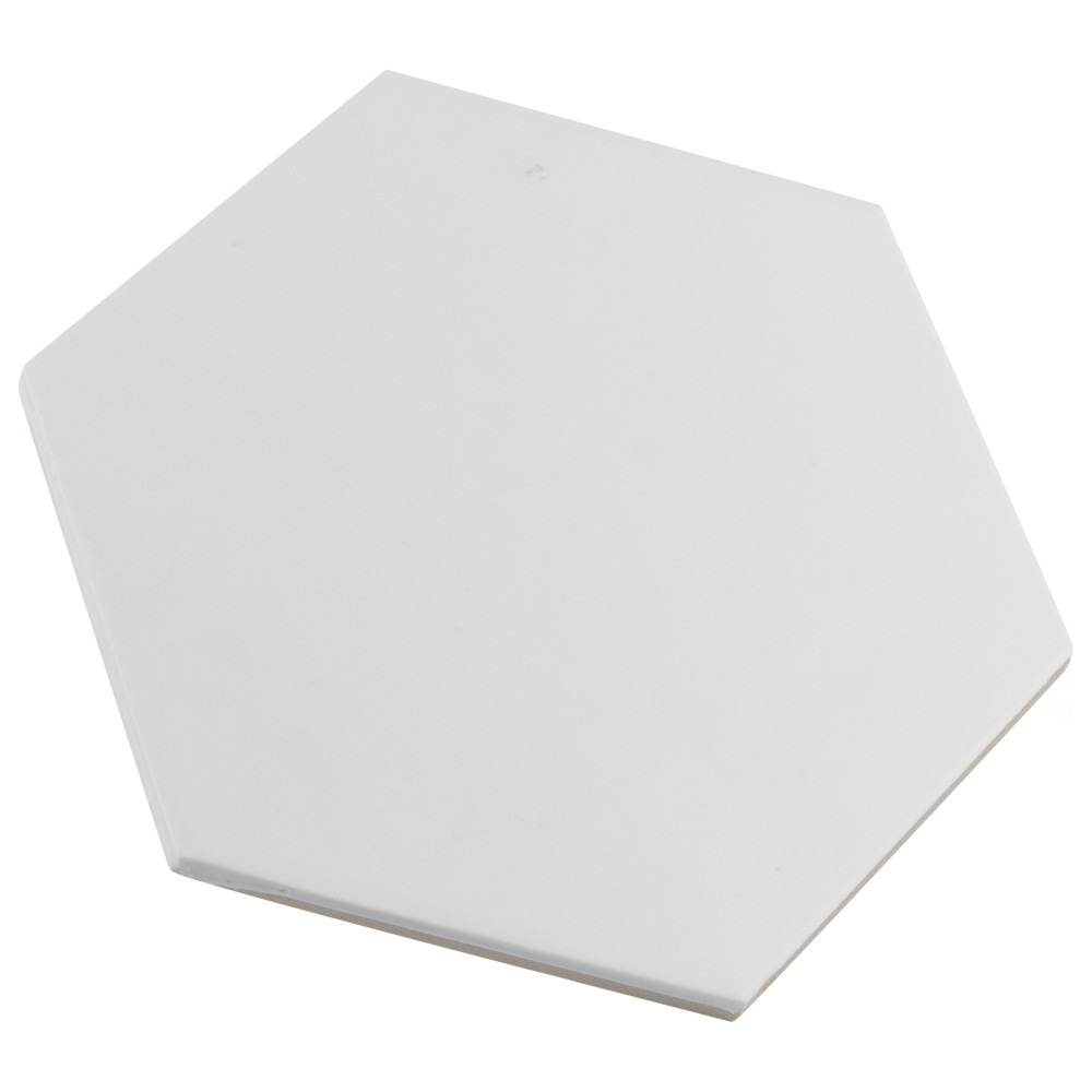 Hexatile Matte Blanco 7 in. x 8 in. Porcelain Floor and Wall Tile