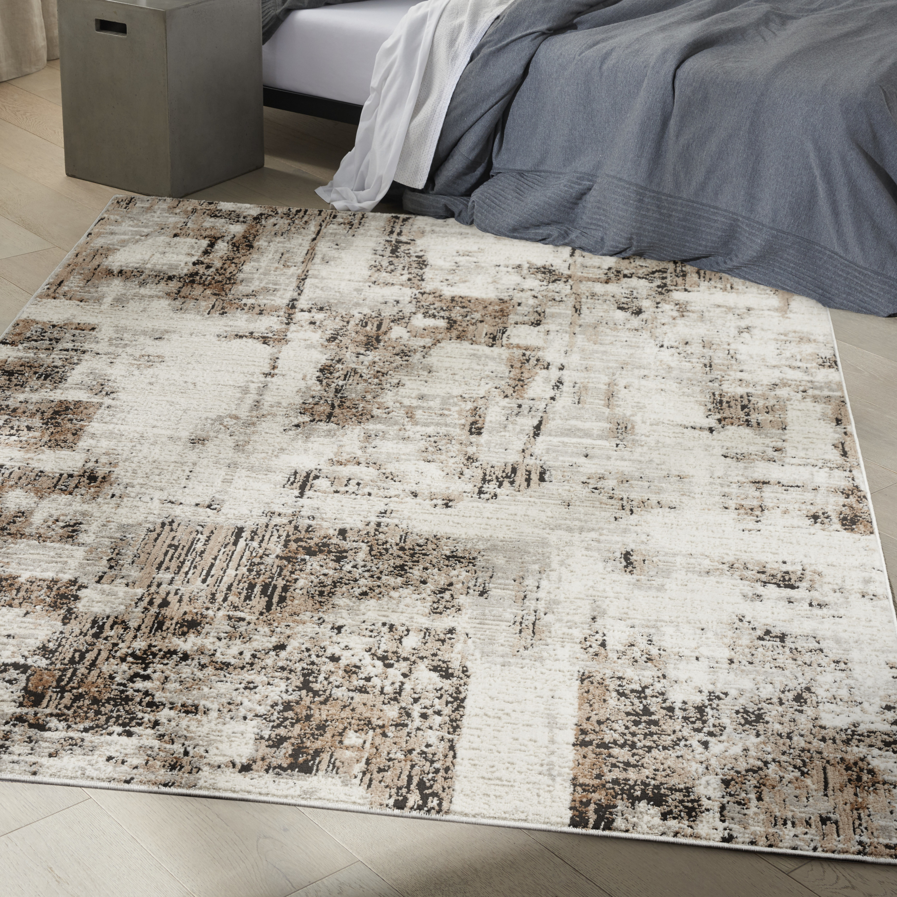 Calvin Klein CK029 Captivating 5'3" x 7'3" Cream Beige Modern Indoor Rug