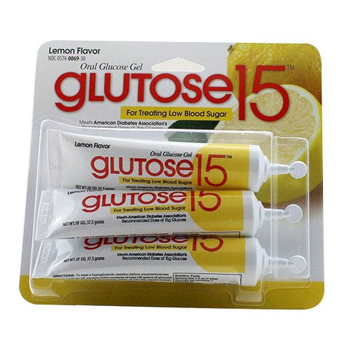 GLUTOSE 15™ Oral Glucose Gel, Lemon Flavored, 15gm Tube, - 3/Box