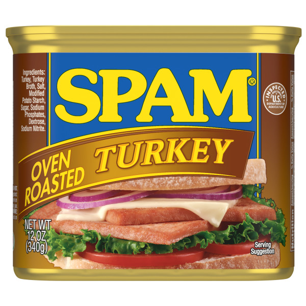 SPAM(r) Turkey, 12-12oz. . C1N1 - Front No Plunge In Package (Hi Res)