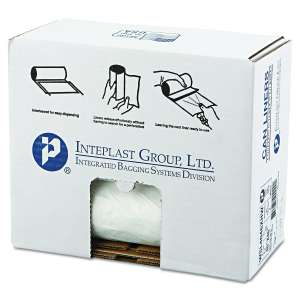 Inteplast,  LLDPE Interleaved Liner, 47 gal Capacity, 40 in Wide, 46 in High, 0.8 Mils Thick, White