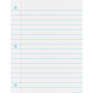 Notebook Paper Write-On/Wipe-Off Chart