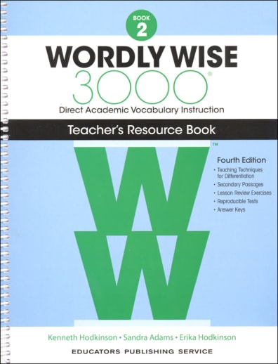 Wordly Wise 3000 Book 2 Teacher Resource Book, 4th Edition